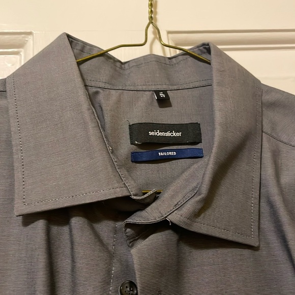 Dark Grey European Dress Shirt - Picture 2 of 6